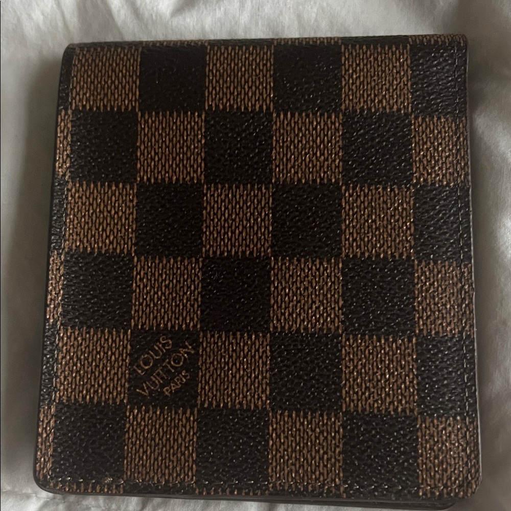 Louis Vuitton Damier Canvas Wallet in Brown and Black